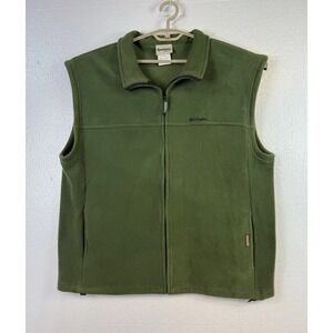 Remington Vest Mens Sz XL Olive Green Full Zip Fleece Hunting Hiking Outdoor
